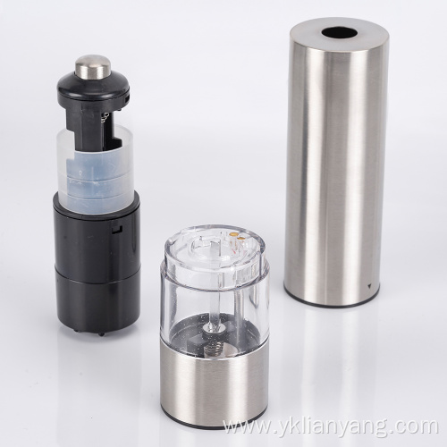 customizable stainless steel salt and pepper grinder